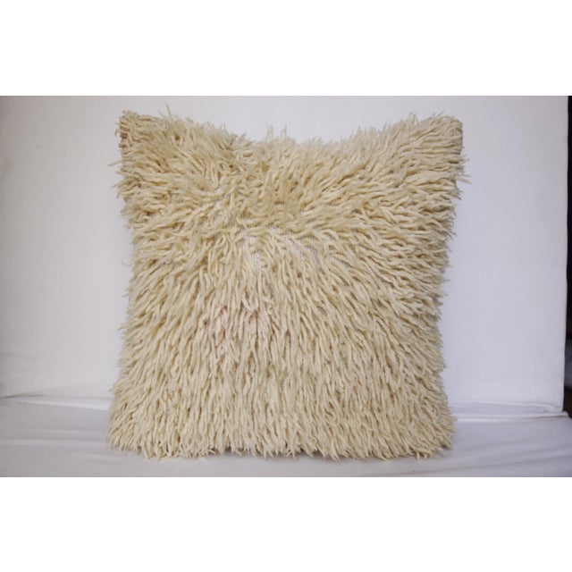 Naturel Sheep Wool Rug Pillow Cover For Sale - Image 13 of 13
