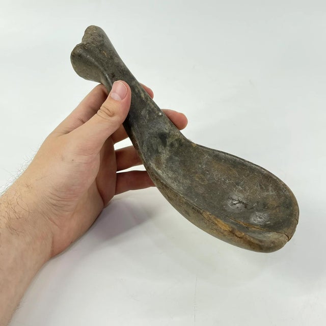 Wood Early 20th Century Lobi Wooden Spoon Burkina Faso For Sale - Image 7 of 8