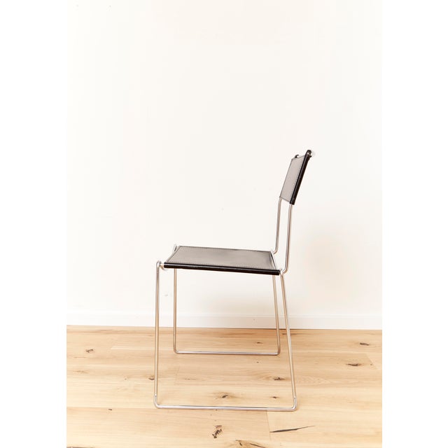 1980s Leather Dining Chairs by Giandomenico Belotti for Alias, 1980s, Set of 4 For Sale - Image 5 of 13