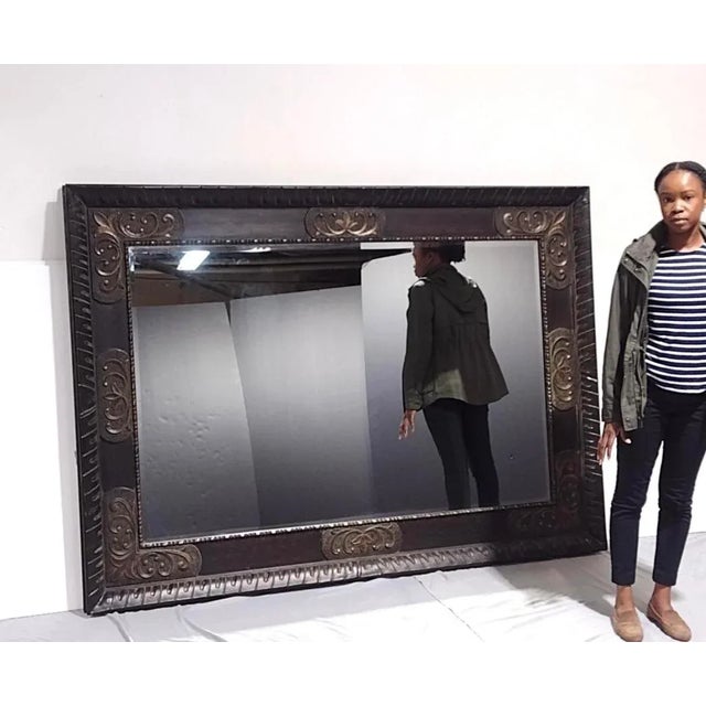 Howard Elliot Collection Ornate Bevel Oversized Wall Mirror For Sale - Image 4 of 5