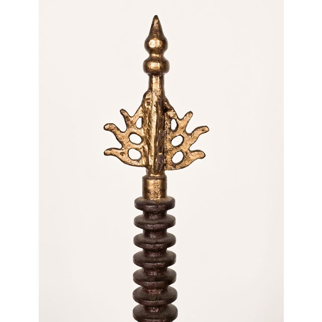 Metal Vintage Japanese Iron Pagoda For Sale - Image 7 of 9
