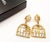 Contemporary 1990s Chanel Rare Vintage Gold Plated CC Bird Cage Clip on Earrings, A Pair For Sale - Image 3 of 6