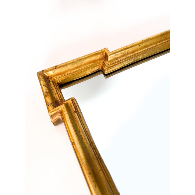 Glass Late 20th Century Large Hollywood Regency LaBarge Style Giltwood Mirror For Sale - Image 7 of 8