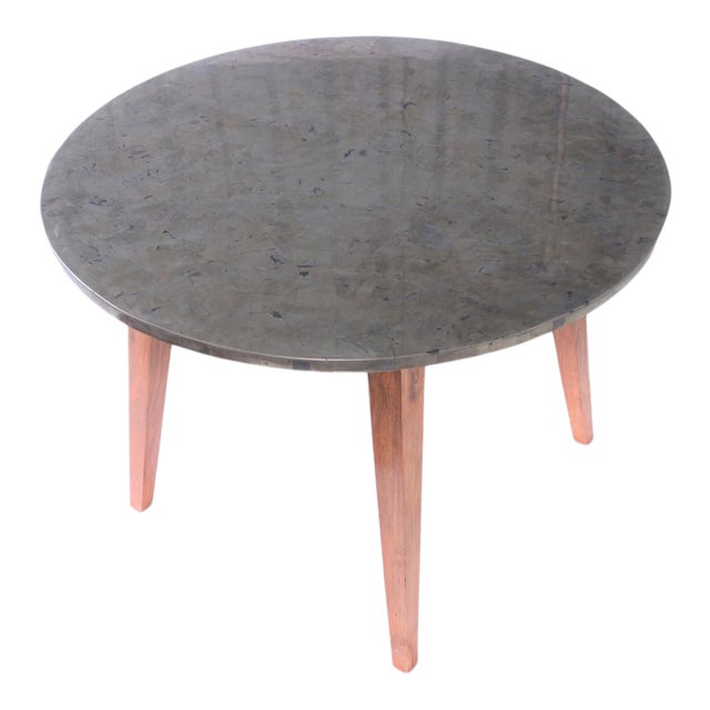 Rich Golden Pyrite Round Dining Table For Sale