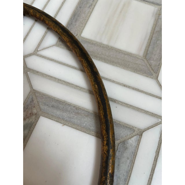 Hollywood Regency Gilt Four Ring Standing Towel Rack For Sale - Image 10 of 13