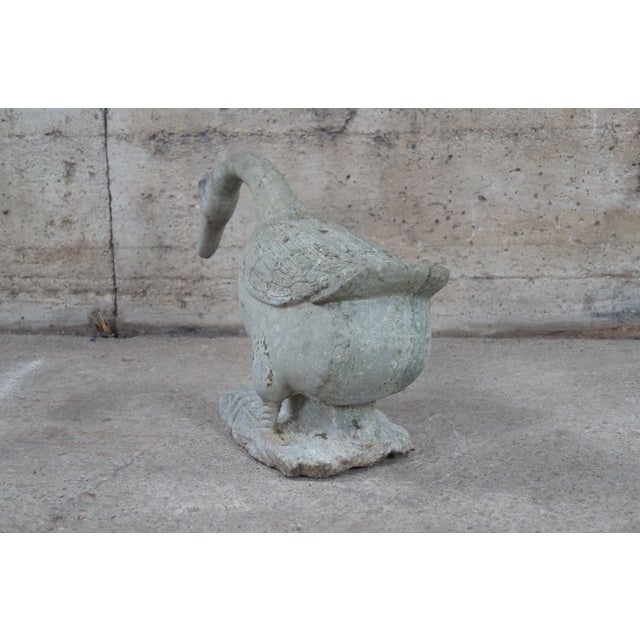 1930s Italian Carved Stone Bird Garden Sculpture Statue For Sale - Image 9 of 12