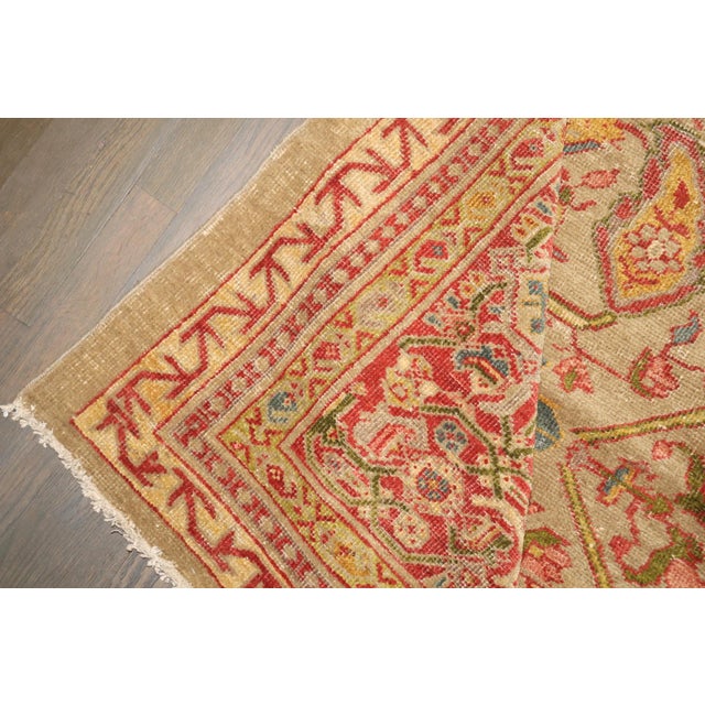 Red Large Antique Mahal Rug - 8'4" x 16'3" For Sale - Image 8 of 14