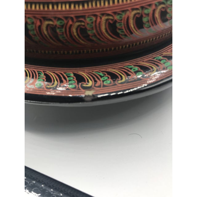 Early 20th Century Burmese Yun Lacquer Lahpet-Ok Covered Serving Dish For Sale In New York - Image 6 of 10