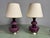 Mid-Century Belgian Purple Opaline Glass Table Lamp with Vintage Cream Lampshade from De Rupel, Belgium, 1960s For Sale - Image 12 of 12