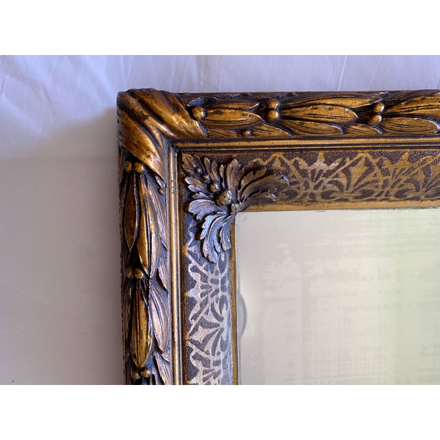 Mid 19th Century Antique Framed Mirror With French Bee Design For Sale - Image 5 of 6