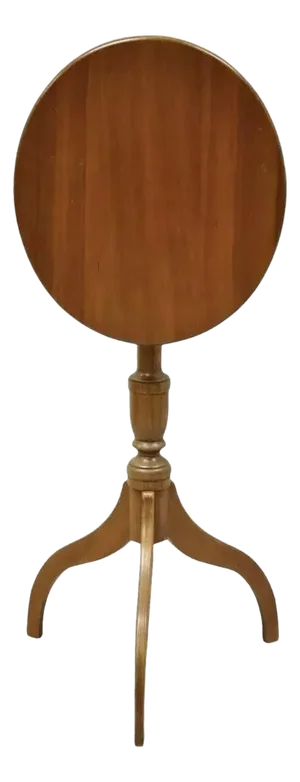 Sheraton Federal Style Solid Cherry Wood Oval Tilt Top Tea Table by Norm Baylis