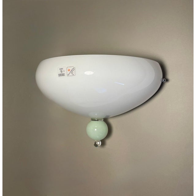 Stunning and exquisite murano glass wall lamp fortyseven by barovier & toso, vintage from 1993 but never used. It comes...