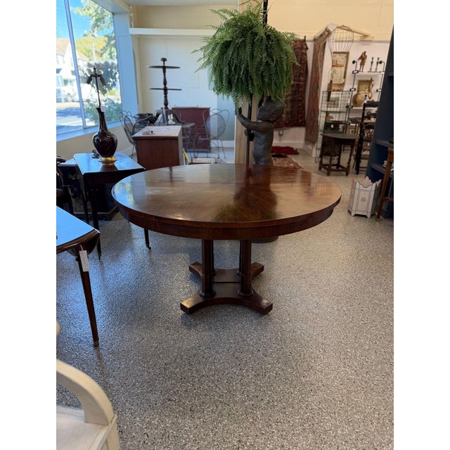 2000 - 2009 A Mahogany Biedermeier Style Dining Table, 20th Century For Sale - Image 5 of 7