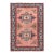1970s Vintage Handmade Wool Cotton Pink Area Rug For Sale