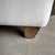 Wood Greige Linen Slipcovered Bench With Pleated Skirt Details and White Oak Legs For Sale - Image 7 of 7