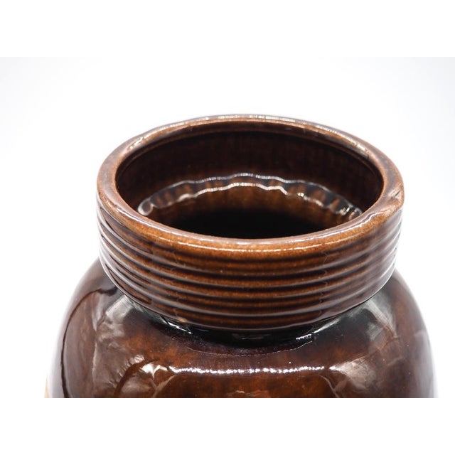 Large Glazed Ceramic Floor Vase by Oswald Kleudgen for Scheurich, 1970s For Sale - Image 3 of 8