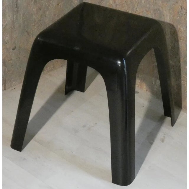 Black Stool by Castiglioni, Gaviraghi and Lanza for Valenti & C., 1980s For Sale - Image 8 of 8