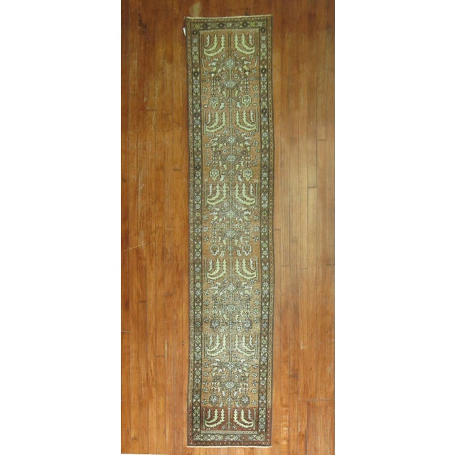 Early 20th Century Shabby Chic Tree of Life Runner - 1'10" x 9'8" For Sale In New York - Image 6 of 6