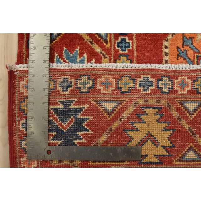 Kazak Runner 2’8” X 13’6” Red Wool Tribal Hand-Knotted Oriental Rug For Sale - Image 13 of 13