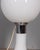Metal Vintage Italian Table Lamp in White Glass, 1970s For Sale - Image 7 of 12