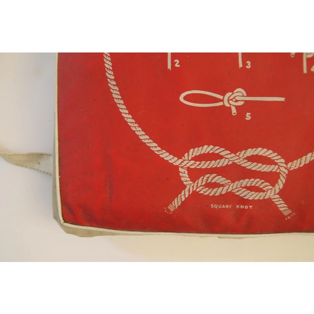 Vintage Perfection Loop Knot Red, White and Green Boat Cushion Chairish
