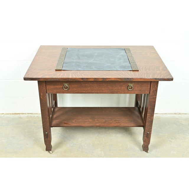 Tiffany Studios New York Zodiac Bronze Blotter Ends With Leather Desk Blotter For Sale - Image 12 of 14