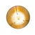 Very large Vintage mid century architectonic light, featuring an anodized light gold disc with a center murano glass cover...
