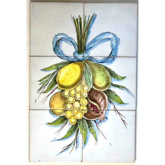 1970s 6-Tile Hanging Fruit Design For Sale - Image 5 of 5