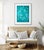 Contemporary "Aqua Chiffon No.1 - Compressed Veil" - Teal Abstract Acrylic Painting on Paper by Sara Richardson For Sale - Image 3 of 6