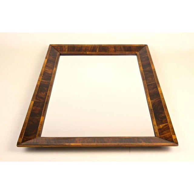 Antique Biedermeier Wall Mirror in Walnut Frame, 1830 For Sale - Image 9 of 16