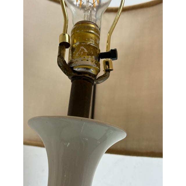 Late 20th Century Mid Century Blanc De Chine Table Lamps, Pair For Sale - Image 11 of 12
