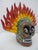 Gothic Alfonso Castillo Orta Flaming Fire Skull Day of Dead Mexican Folk Pottery For Sale - Image 3 of 12