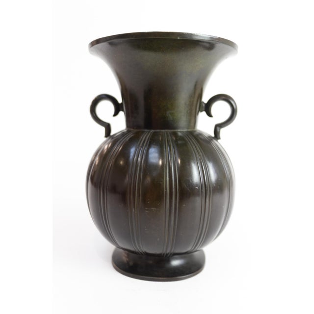 Danish Art Deco Vase in Disko Metal by Just Andersen, 1930s For Sale - Image 3 of 18