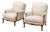 French Upholstered Lounge Chairs, 1910, Set of 2 For Sale
