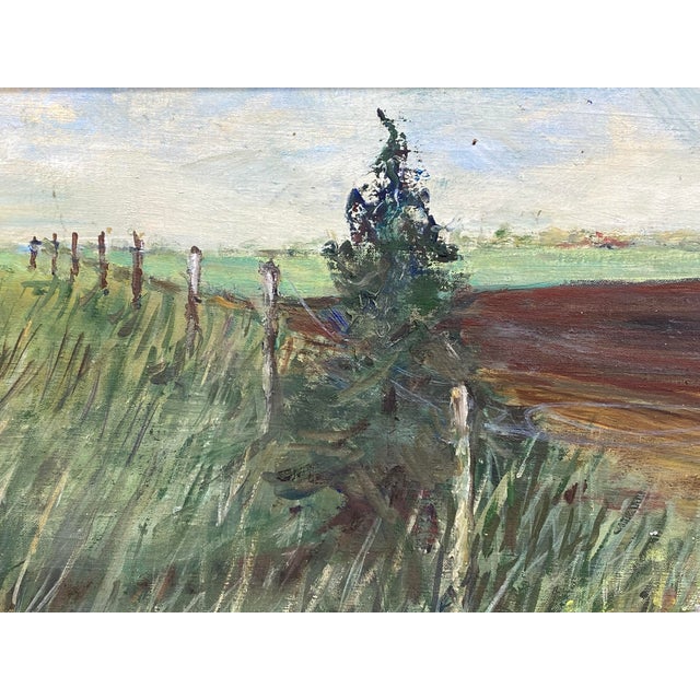 1960s 1960s Spring Plowing Martha's Vineyard Painting by Jean Spencer For Sale - Image 5 of 15