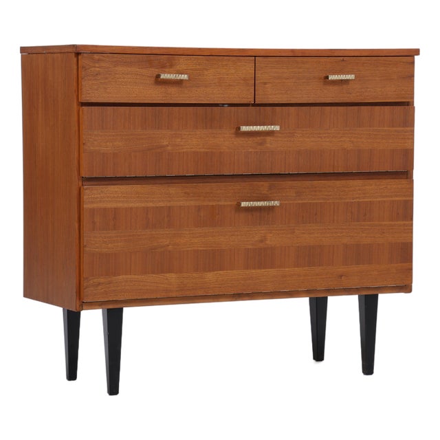Vintage Walnut Shoe Cabinet, 1960s For Sale