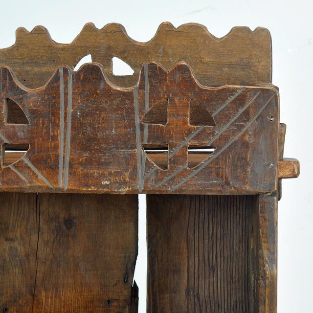 Vintage Folk Art Romanian Cabinet, 1950 For Sale - Image 10 of 12