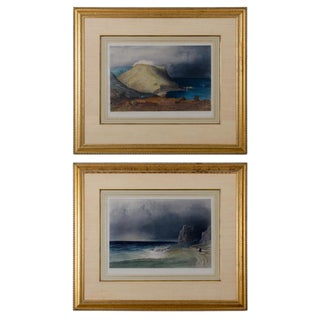 John Le Capelain Jersey Lithographs, C.1847 - a Pair For Sale