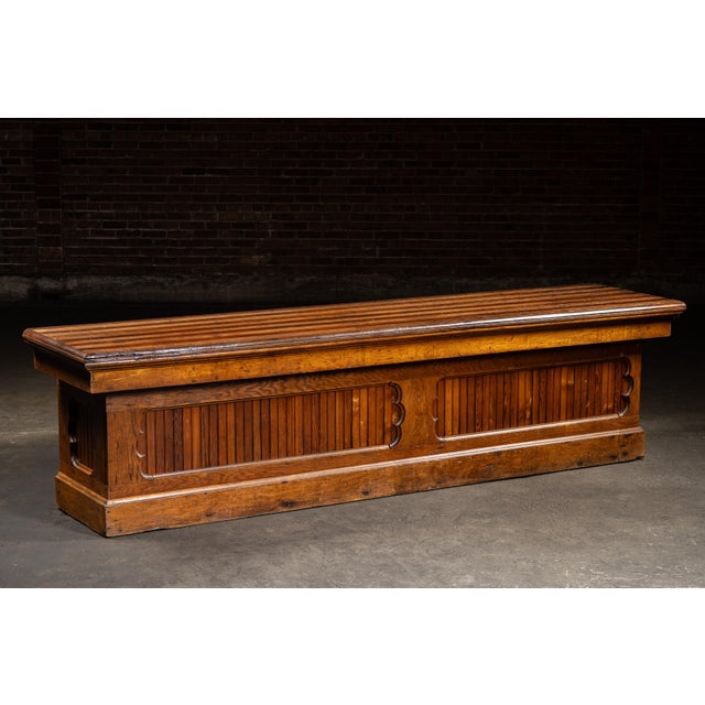 This large-scale counter was originally built for a mercantile or general store, designed with multiple drawers for...