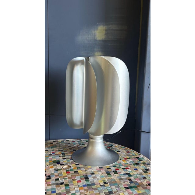 Silver Turbine Table Lamp by Gerard Rignault for Groupe S.A., France, 1970 For Sale - Image 8 of 8