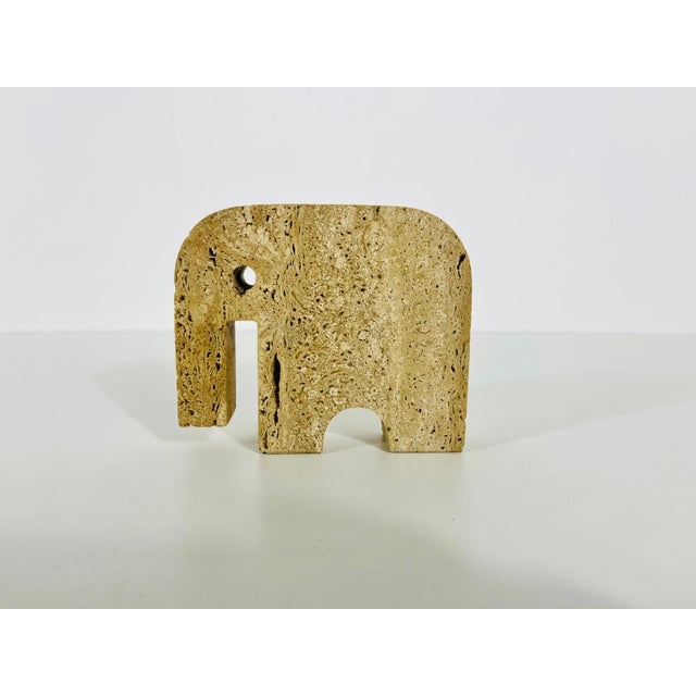 Italian Travertine Sculpture Elephant by Fratelli Mannelli, Italy, 1970s For Sale - Image 4 of 10