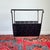 Metal 1980s Side Table /Magazine Rack Woven Faux Leather Glass Top For Sale - Image 7 of 9
