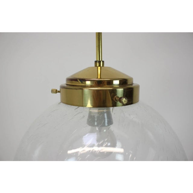 Mid-Century Big Glass Pendant by Kamenicky Senov, 1970s For Sale - Image 4 of 10