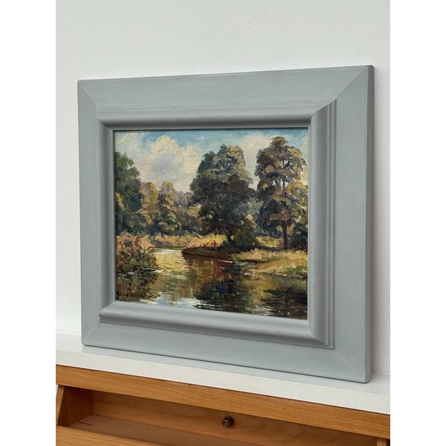 Figures in a Forest by a River Bank in Northern Ireland by 20th Century Artist 1980 Circa For Sale - Image 14 of 18