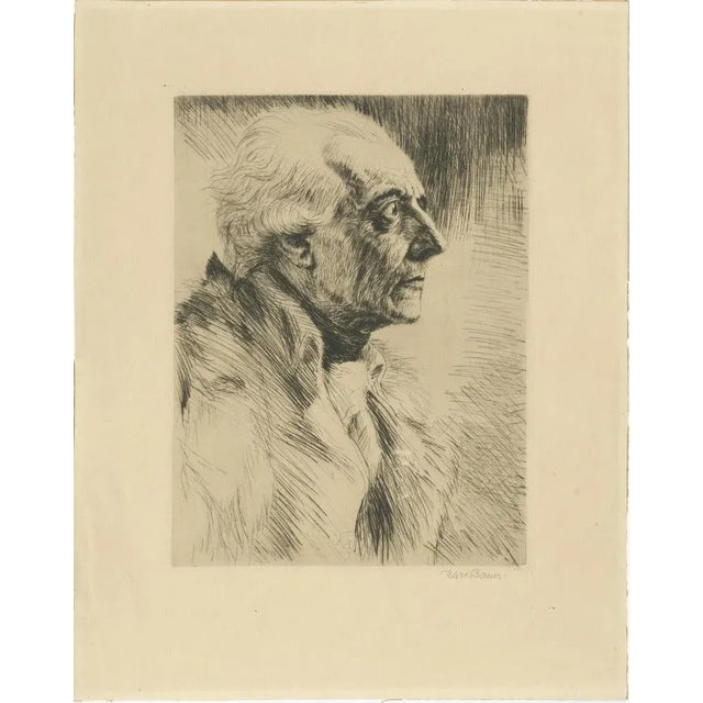 Karl Bauer, Bust Portrait of Frederick the Great, 1940s, Etching on Paper For Sale - Image 10 of 10