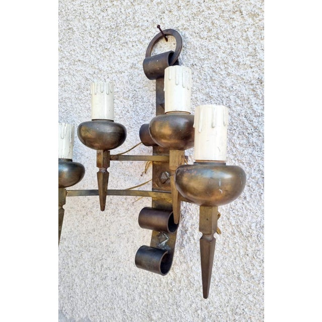 Brutalist Wall Lamps, Italy, 1960s, Set of 2 For Sale - Image 9 of 12