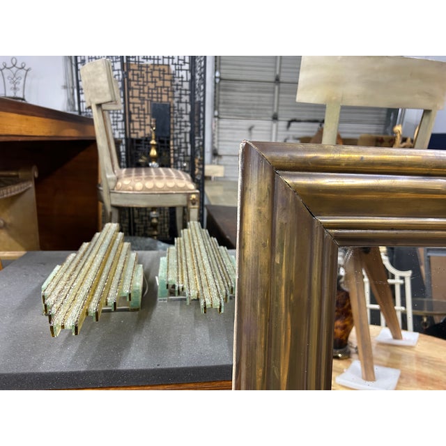 Brass 19th Century French Louis XVI Style Brass Mirror For Sale - Image 8 of 10