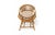 Vintage Curved Shell Armchair in Rattan For Sale - Image 9 of 9