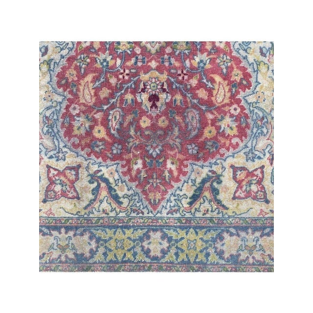 Red 1980s Vintage Old Persian Tabriz Area Rug 3x6 For Sale - Image 8 of 10