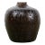 Mid-Century Vintage Dark Brown Glazed Porcelain Wine Jar For Sale
